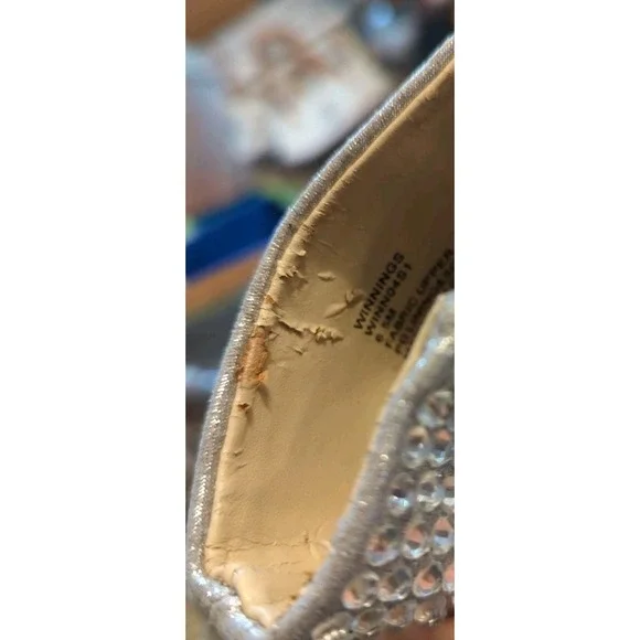 NWT Steve Madden Winnings Bootie Silver Rhinestone Women's 6.5 - Picture 8 of 10